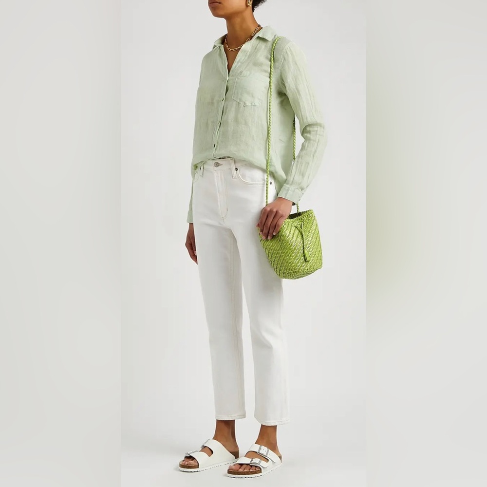 100% Linen Bella Dahl Sage Button Down